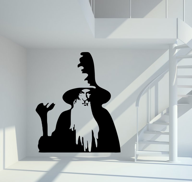 46230 Herr der Ringe Gandalf Silhouette Wandtattoo
